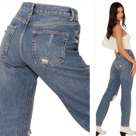 We The Free Free People Women’s Bren Slouchy Slim Boyfriend Jeans Size 29 - Picture 3 of 8